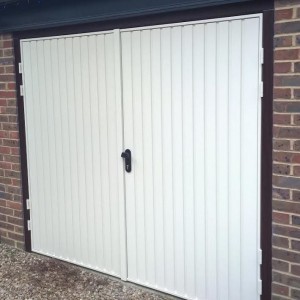 side hinged garage door brackley