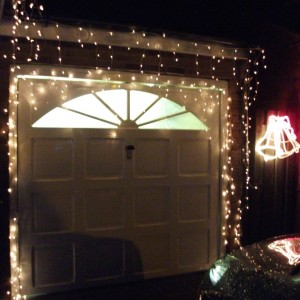christmas lights garage door