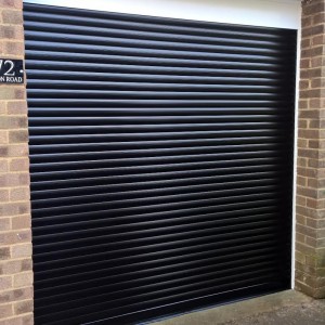 compact roller garage door installed