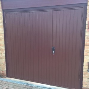 steel side hinged garage door installed in wantage