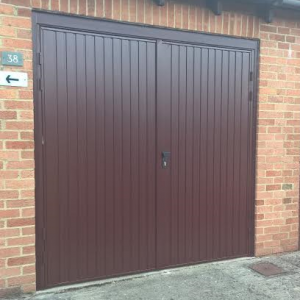 side hinged garage door