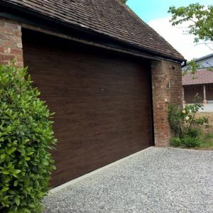 dark oak sectional garage door