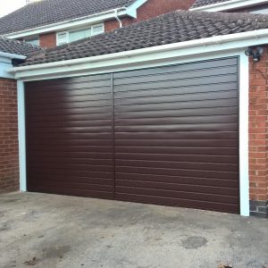 conker brown double garage door